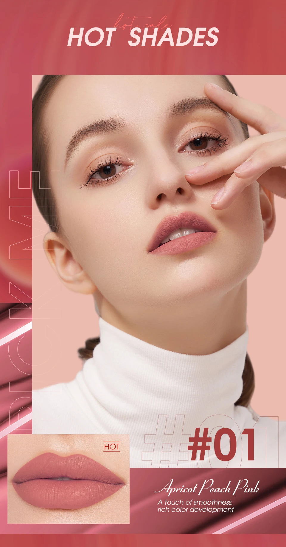 O.TWO.O 12 Color Liquid Lipstick Matte Finish Sexy Silky Lip Gloss Waterproof Kiss-proof Lasting Lip Glaze Lip Tint Cosmetics