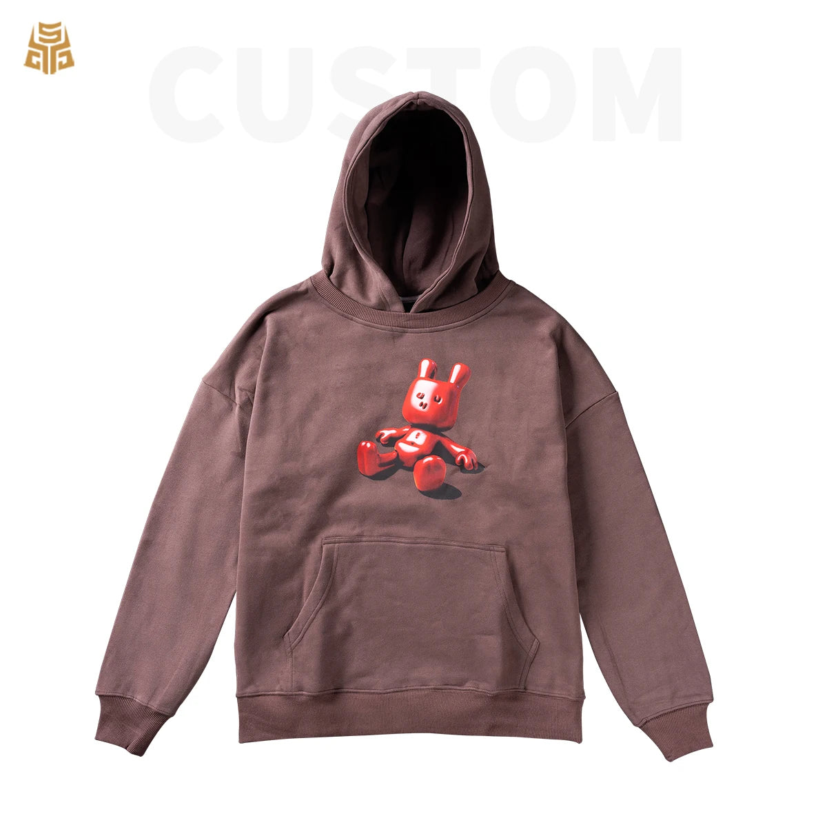 400Gsm 100% Cotton Oversized Heavyweight Vintage DTG Design Hoodie Custom logo Streetwear Graphic Hoodie for Men