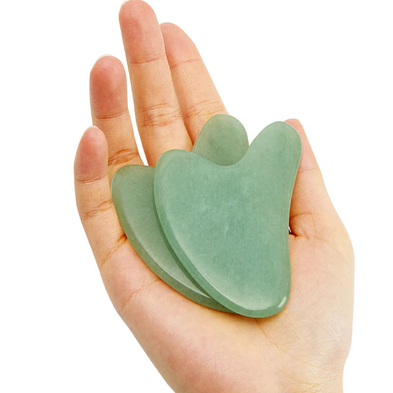 Natural Rose Jade Gua Sha Gouache Scraper Massager for Face Body Facial Skin Lifting Wrinkle Remove Beauty SPA Care Tools