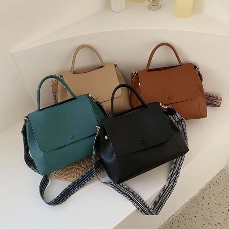 Fashion PU Leather Women Handbag High Capacity 2024 Winter Solid Color Female Shoulder Crossbody Bag Travel Lady Totes Blue