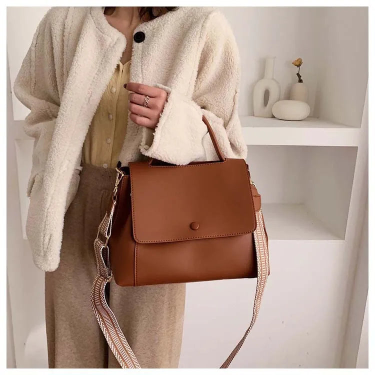 Fashion PU Leather Women Handbag High Capacity 2024 Winter Solid Color Female Shoulder Crossbody Bag Travel Lady Totes Blue