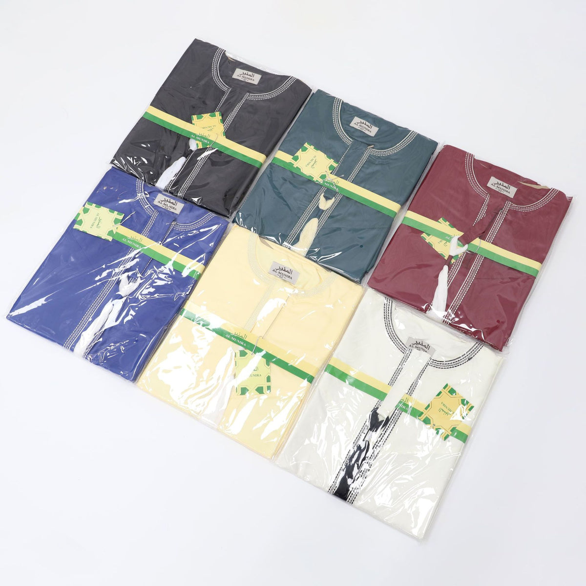 Eid Ramadan Muslim Men Long Robe Round Neck Embroidered Oman Dubai Arabian Saudi Male Jubba Thobe Adults Abayas Islamic Kamis