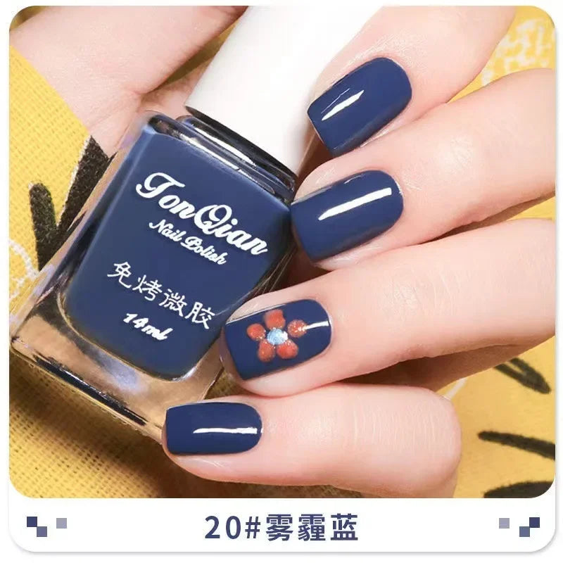 Nail Polish Female Lasting No Bake Can Not Peel Classic Show White Cherry Red Pearl White Transparent Nude Color