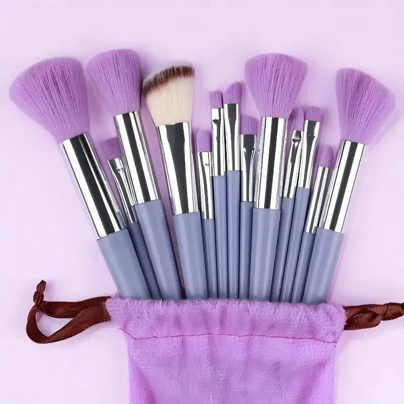 13 Pcs Professional Makeup Brush Set with Accessories for Combination Skin Soft Brushes Suitable for Beginners Beauty Kit