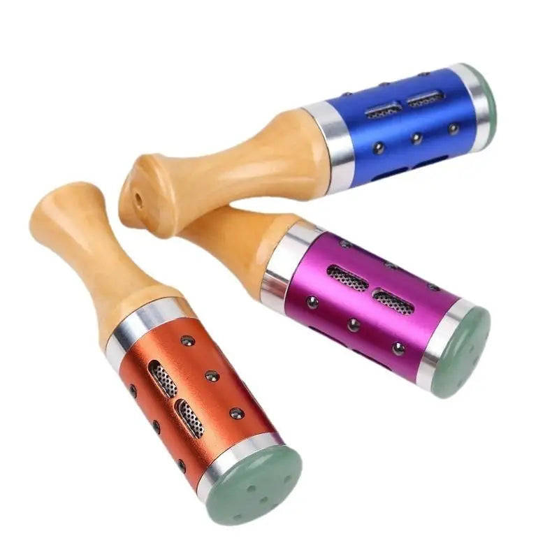 Jade Gua Sha Moxibustion Stick 360° Rotation Raised Point Massage Tool 1 Set for Facial Skin Care Body Stress Relief