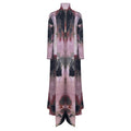 Miyake Pleated Long Sleeve Turndown Collar Cardigan Fashionable Printed Abaya Women 2026 New Dubai Designer Elegant Loose Coats