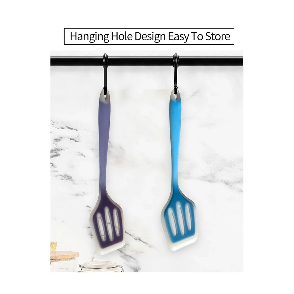 Color Silicone Kitchen Ware Non-stick Set Cooking Utensils Tools Egg Fish Frying Pan Scoop Fried Shovel Spatula Cooking Utensils