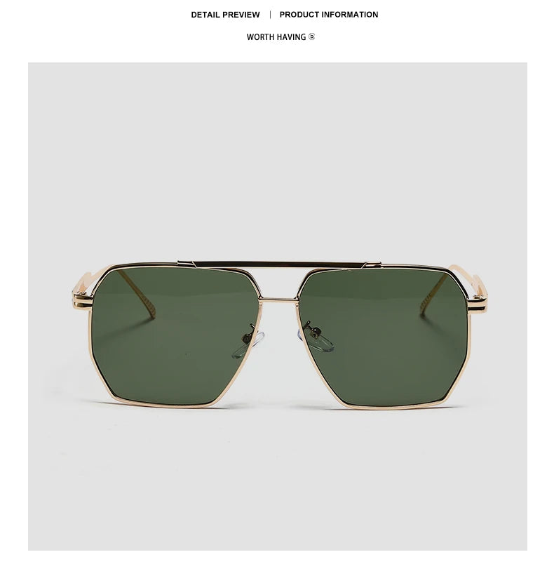 DDDLONG Retro Fashion Sunglasses Women Men Metal Sun Glasses Classic Vintage UV400 Outdoor D135