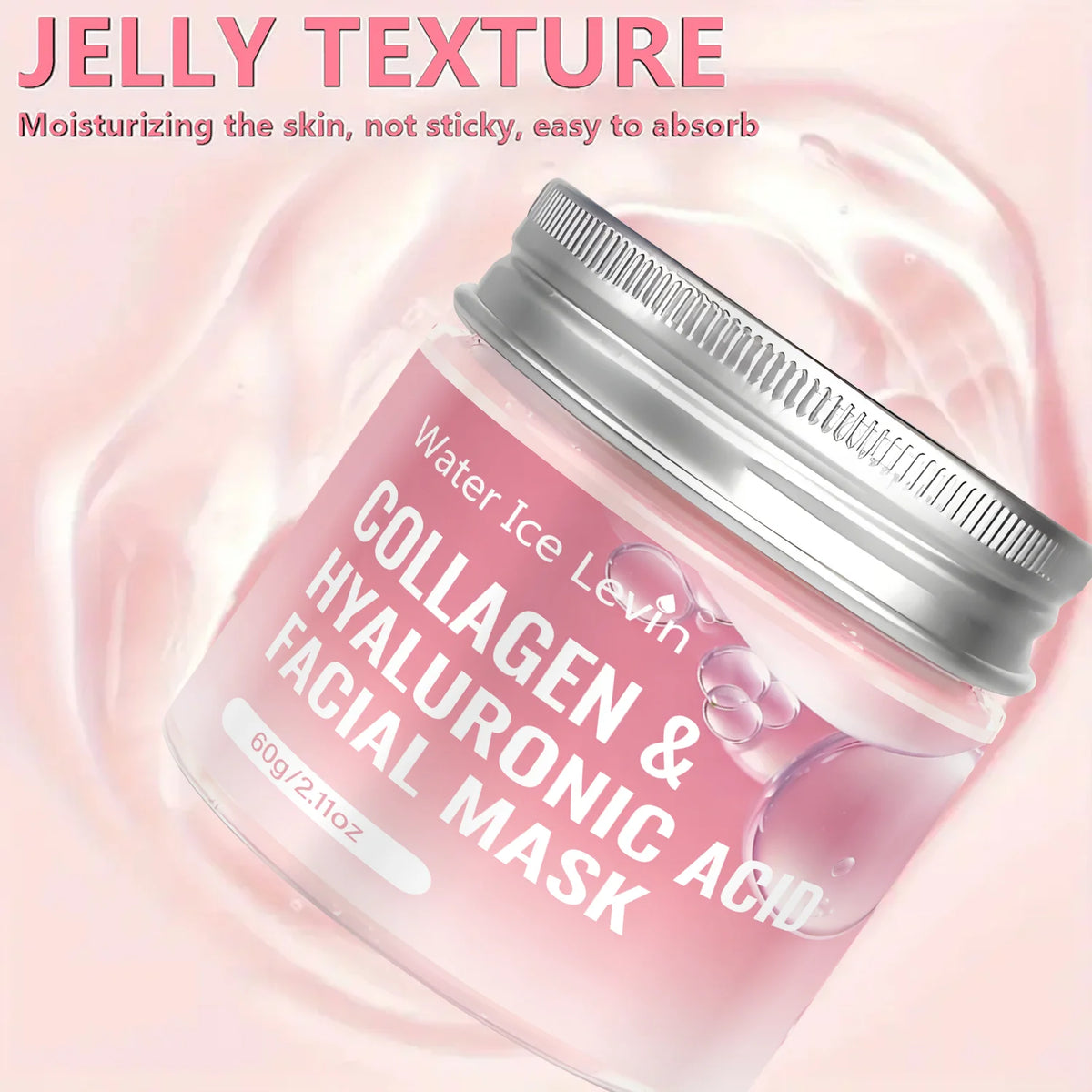 Collagen & Hyaluronic Acid Facial Mask – Firming Moisturizing Face Mask with Niacinamide, Anti Aging Skin Care – 60g