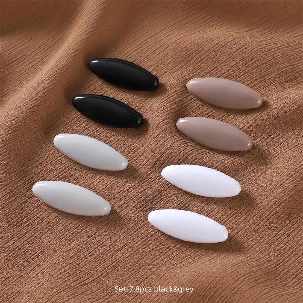 New 8pcs/set New Solid Color Plastic Brooch Needle Elegantly Scarf Accessory Safety Pin Fix Scarf Hijab Brooch