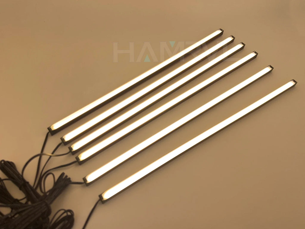 LED Recessed Lighting LED Strip Light for Wood Slat Wall Panel in Parallel with Touch Sensor, Self-Adhesive for Slat Wall Decor