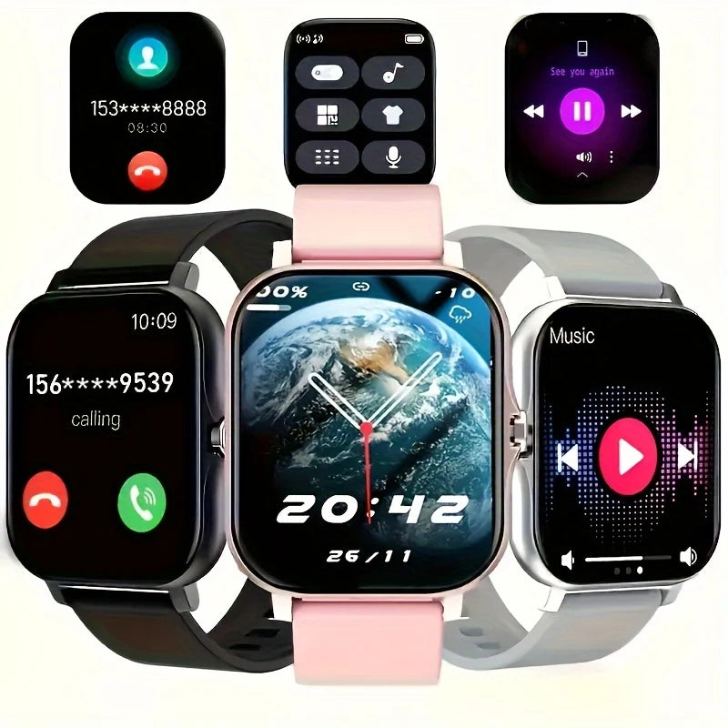 Touch Screen Smart Watch HD Display Bluetooth Call Message Alert Music Sports Smartwatch Men Gift Women Heart Rate Monitoring