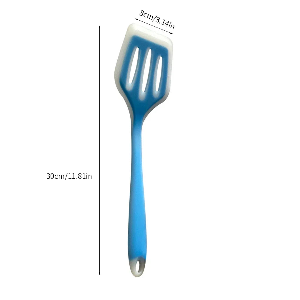 Color Silicone Kitchen Ware Non-stick Set Cooking Utensils Tools Egg Fish Frying Pan Scoop Fried Shovel Spatula Cooking Utensils