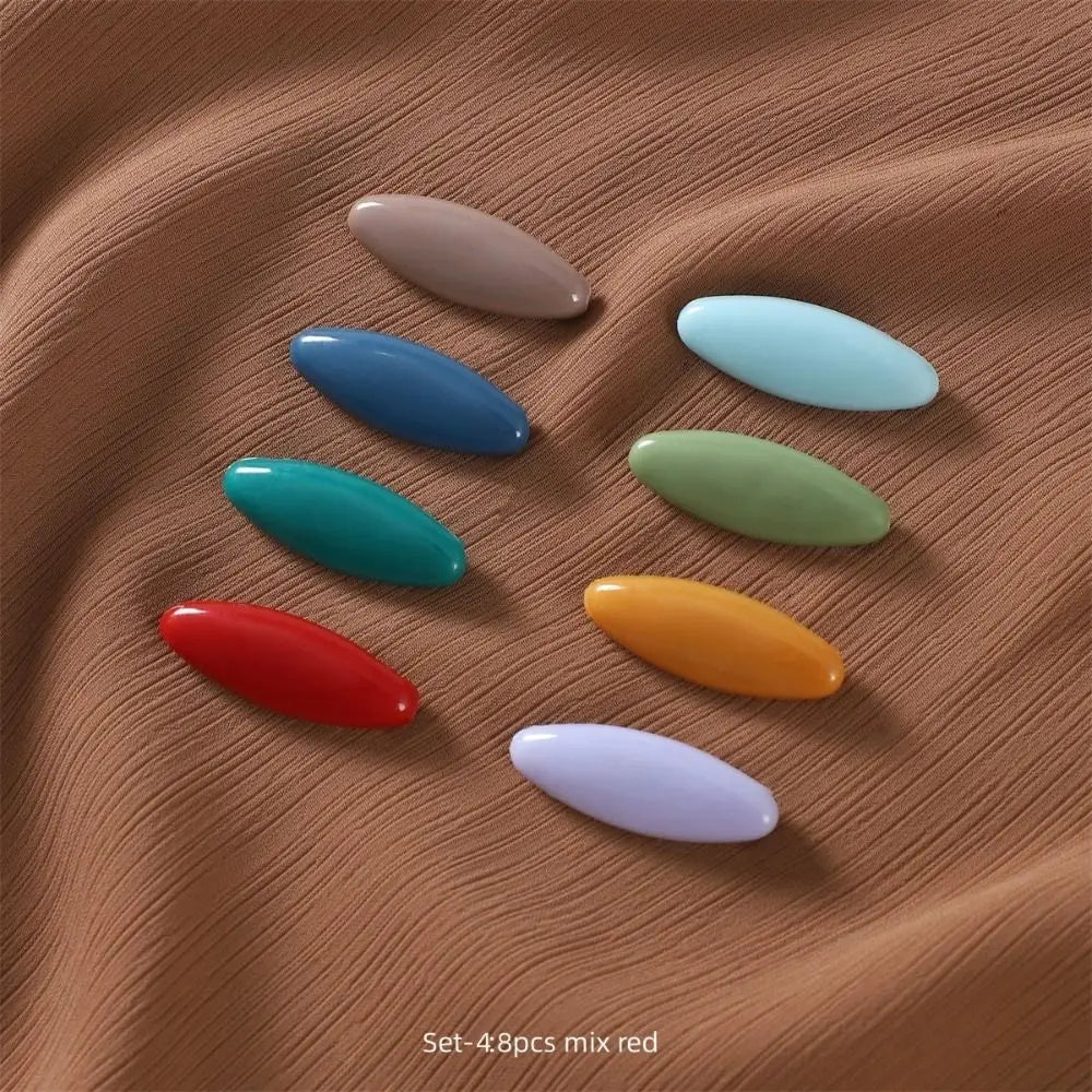 New 8pcs/set New Solid Color Plastic Brooch Needle Elegantly Scarf Accessory Safety Pin Fix Scarf Hijab Brooch