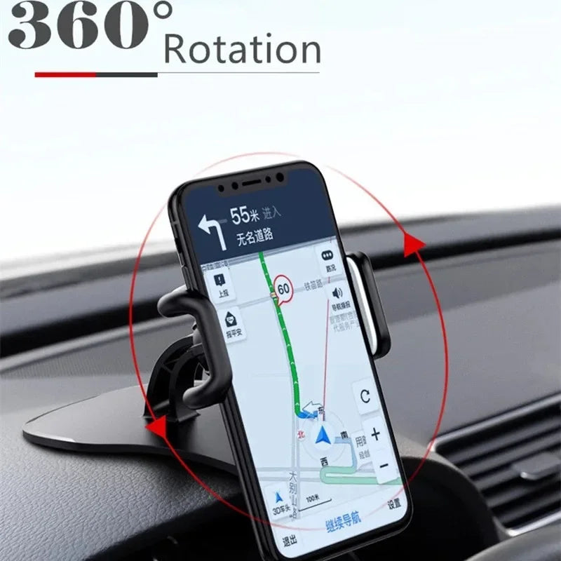 360 Rotatable Car Phone Holder Universal Cell Phone Stands Car Rack Dashboard Support for Auto Grip Mobile Phone Fixed Bracket