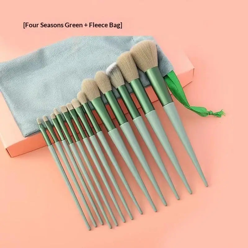 13 Pcs Professional Makeup Brush Set with Accessories for Combination Skin Soft Brushes Suitable for Beginners Beauty Kit