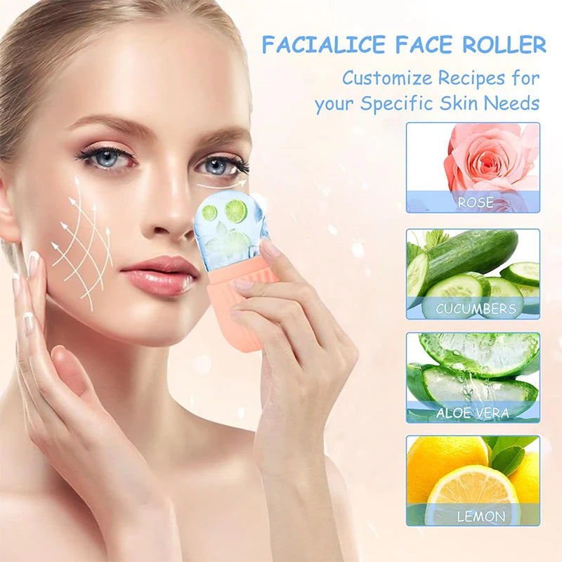 1Pc Stainless Steel Gua Sha & Ice Face Roller Kit – Cooling Facial Tool For Lifting Puffiness Reduction & Skin Care 3PCS Beauty