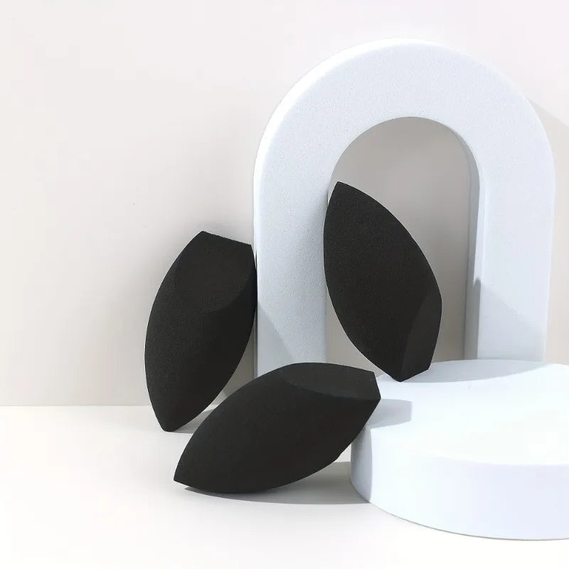 3 PCS Beauty Blender  Foundation Makeup Sponge  - Black Shape , Reusable Makeup Applicator