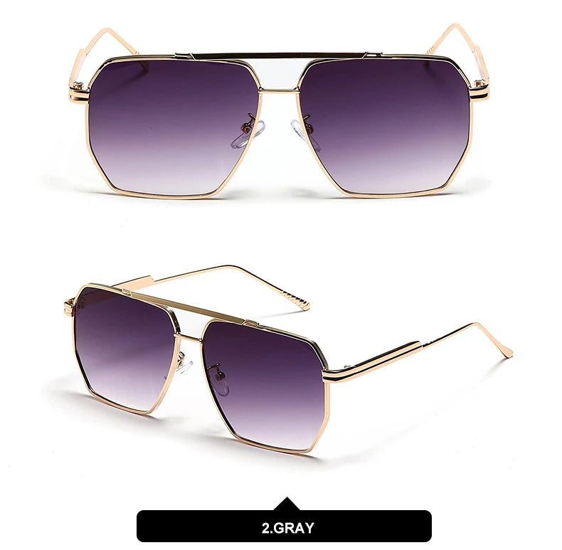 DDDLONG Retro Fashion Sunglasses Women Men Metal Sun Glasses Classic Vintage UV400 Outdoor D135