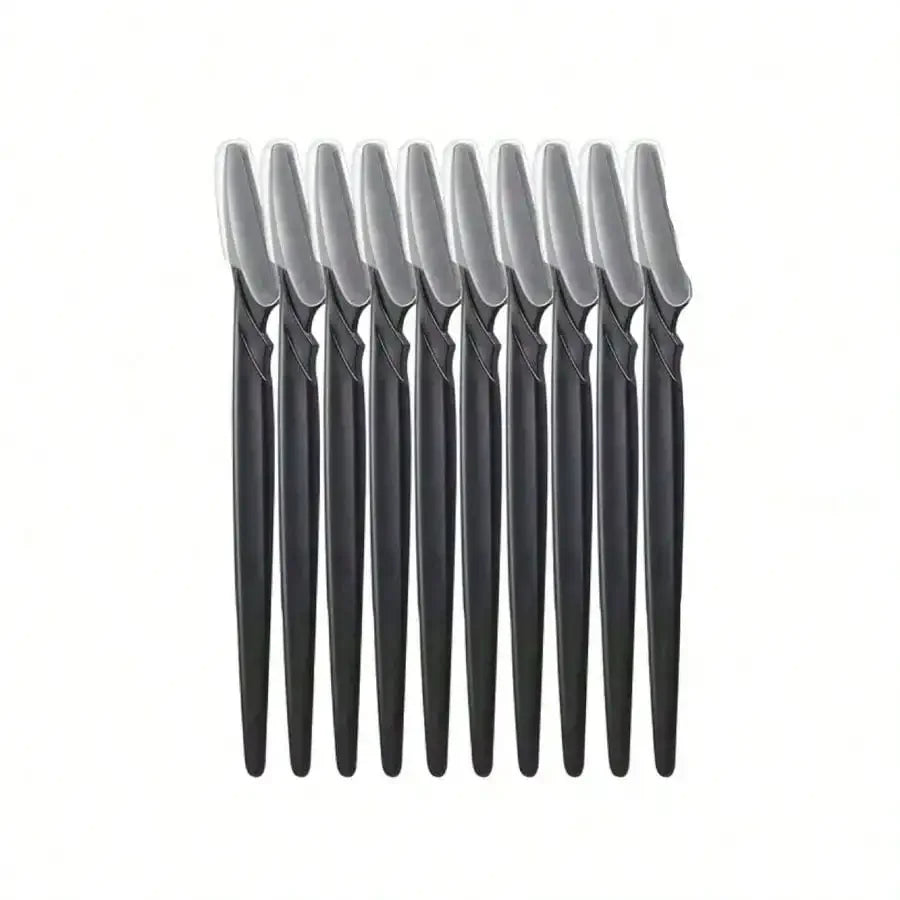 6/12pcs Eyebrow Razor Shaper Shavers Trimmers For Women And Men Face Hair Removers Multipurpose Exfoliating Face Razor Black