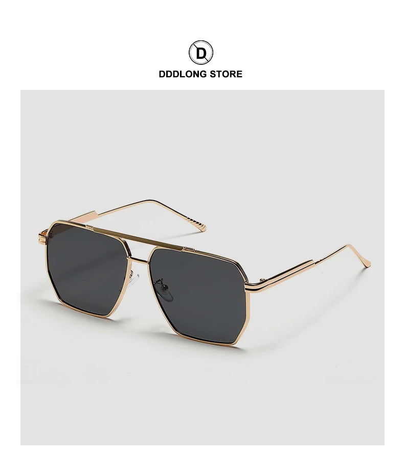 DDDLONG Retro Fashion Sunglasses Women Men Metal Sun Glasses Classic Vintage UV400 Outdoor D135