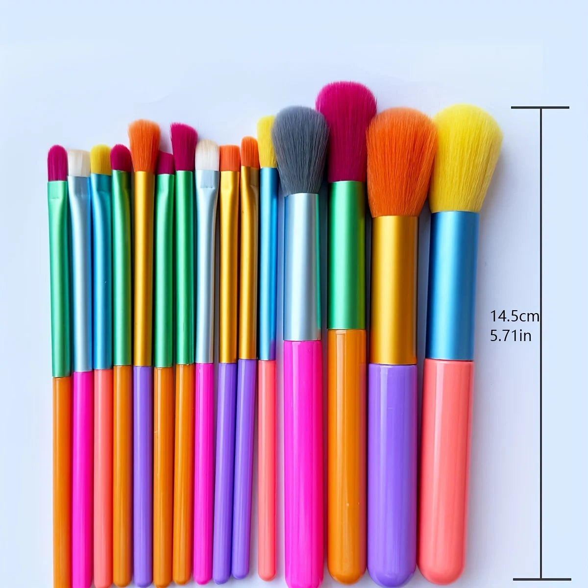 Makeup Brushes 15Pcs Colourful Makeup Brush Set Foundation Contour Blush Concealers Eye Shadow Blending Make Up Brush Kit