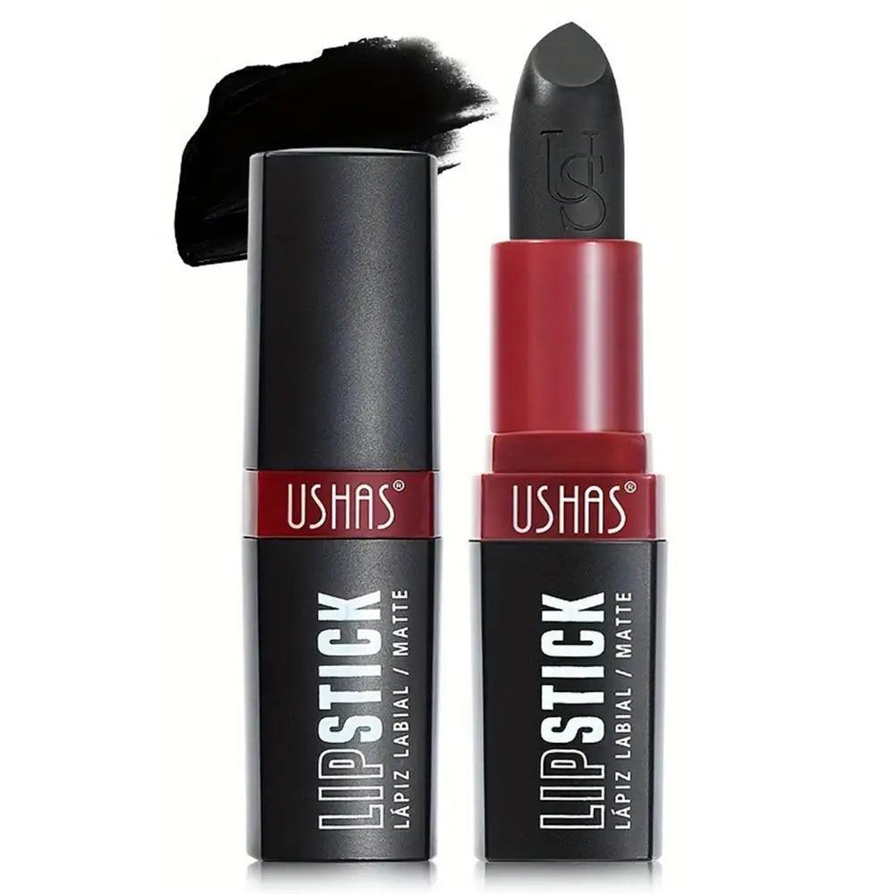 Matte Vampire Black Lipstick Matte Black Lip Stick High Impact Highly Pigmented Velvet Matte Lipstick Retro Dark Purple Lipstick