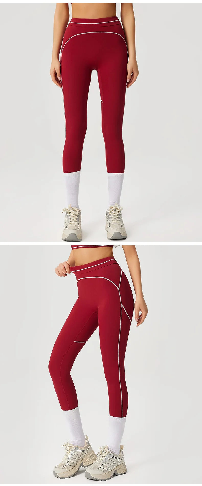 Yoga Leggings Women Fitness Leggings Running Cycling Pants Breathable Running High Waist Sports Leggings Workout Gym Clothing