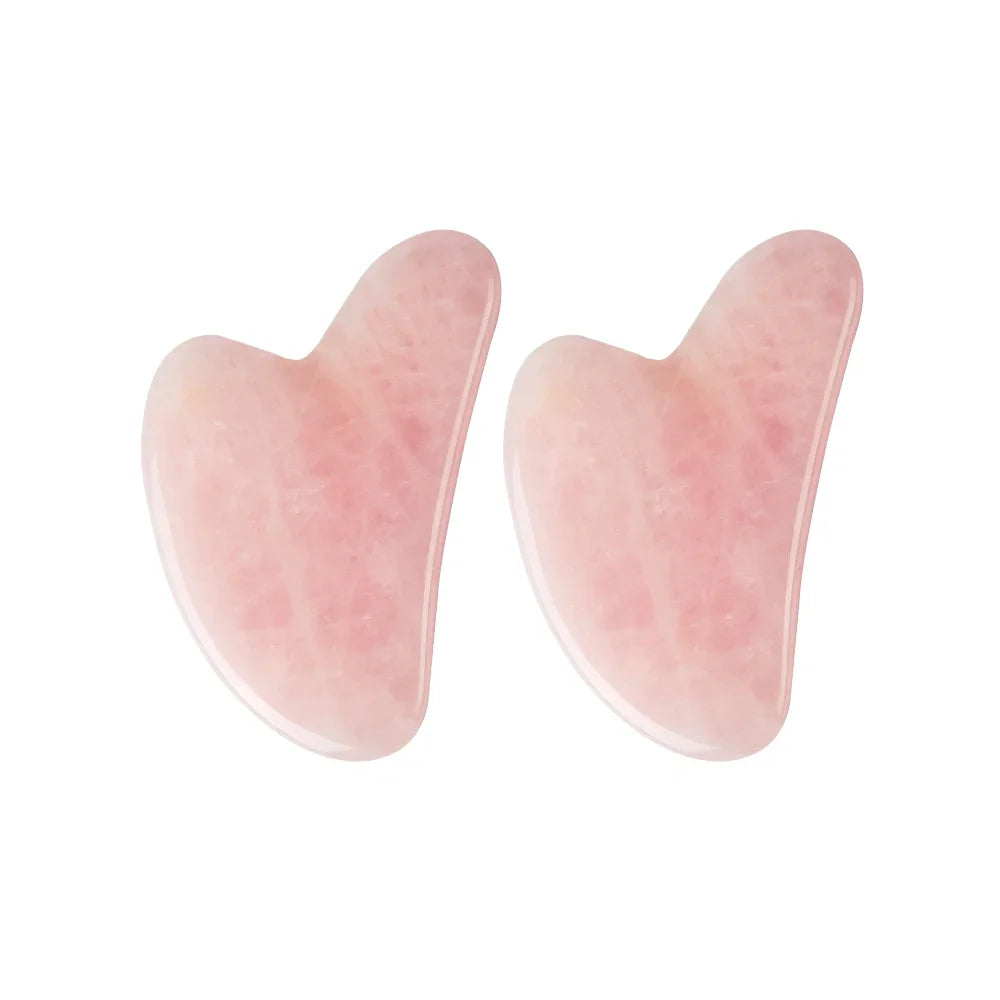 Rose Quartz Gua Sha For Face Massager Skin Scraping GuaSha Lifting Natural Jade Massage for Face Gouache Scraper Wrinkle Remover