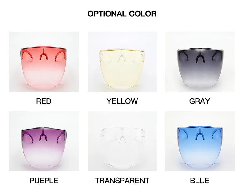 Full Face Sunglasses Mask Women Men Protective Faceshield Glasses Goggles Covered Spherical Lens Anti-Spray Cycling Sunglasses