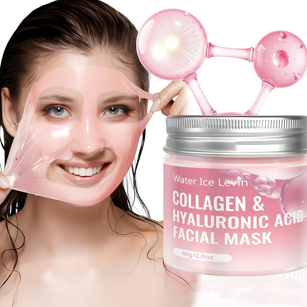 Collagen & Hyaluronic Acid Facial Mask – Firming Moisturizing Face Mask with Niacinamide, Anti Aging Skin Care – 60g