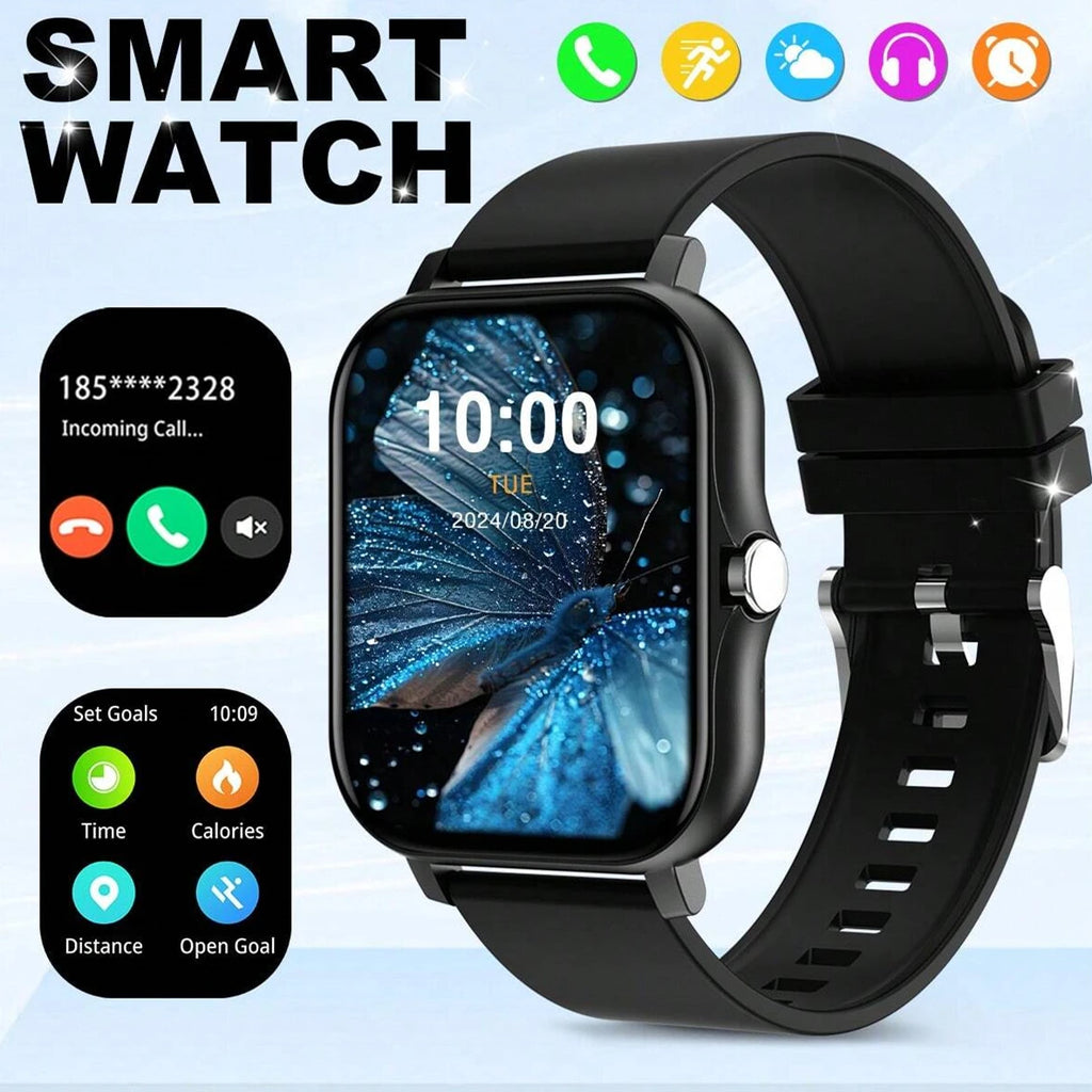 Touch Screen Smart Watch HD Display Bluetooth Call Message Alert Music Sports Smartwatch Men Gift Women Heart Rate Monitoring