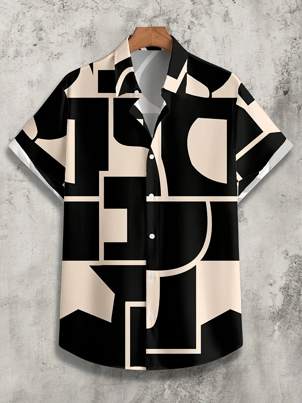 Light Wrinkle Resistant Hawaii Shirt Men Simple Vertical Striped Print Loose Summer Travel Casual Blouse
