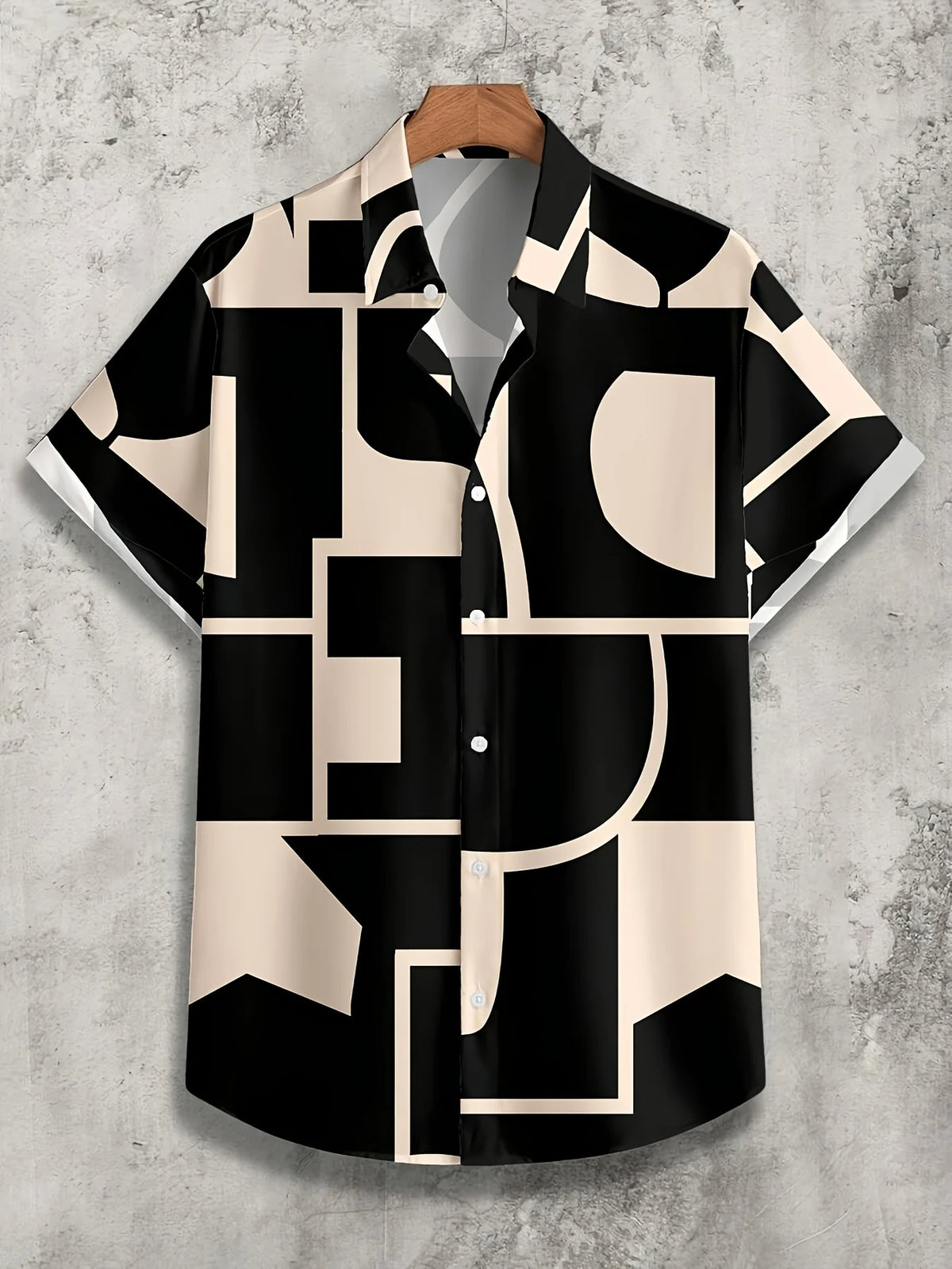 Light Wrinkle Resistant Hawaii Shirt Men Simple Vertical Striped Print Loose Summer Travel Casual Blouse