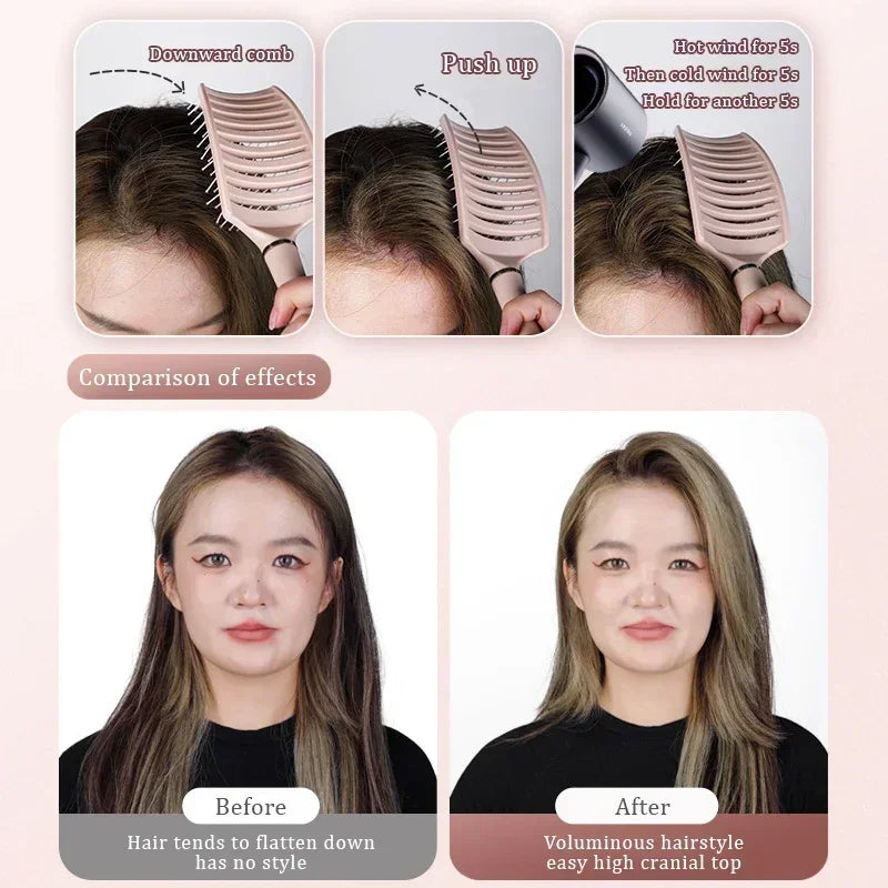 Detangling Hair Brush Hollow Scalp Massage Comb Hairdressing Wide Tooth Hair Comb Wet Curly Massage Brush Barber Styling Tools