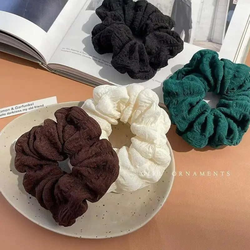 1/6 Pcs Womens Hair Scrunchies Solid Color Simple Fashionable Versatile Elegant Loose Hair Ties Elasticity Hair Accessories Girl