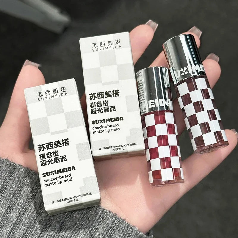 Matte Lipstick Punk Dark Red Lip Gloss Waterproof Lasting Smoky Nude Purple Matte Lipstick Natural Chocolates Lip Tint Makeup
