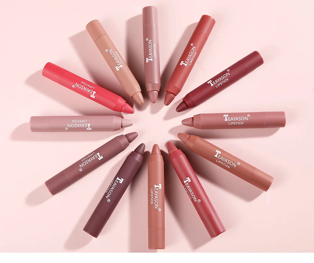 Matte Lipstick Easy Coloring Non-Stick Cup Long-Lasting Comfortable Wear Lip Makeup for Women