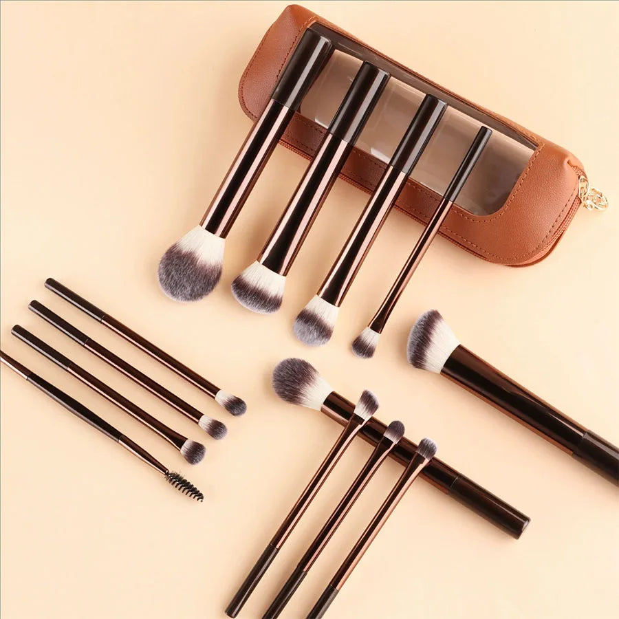 13PCS Makeup Brush Set Foundation Concealer Powder Eyeshadow Blush Brush Kabuki Blending Cosmetic Beauty Tool for Face