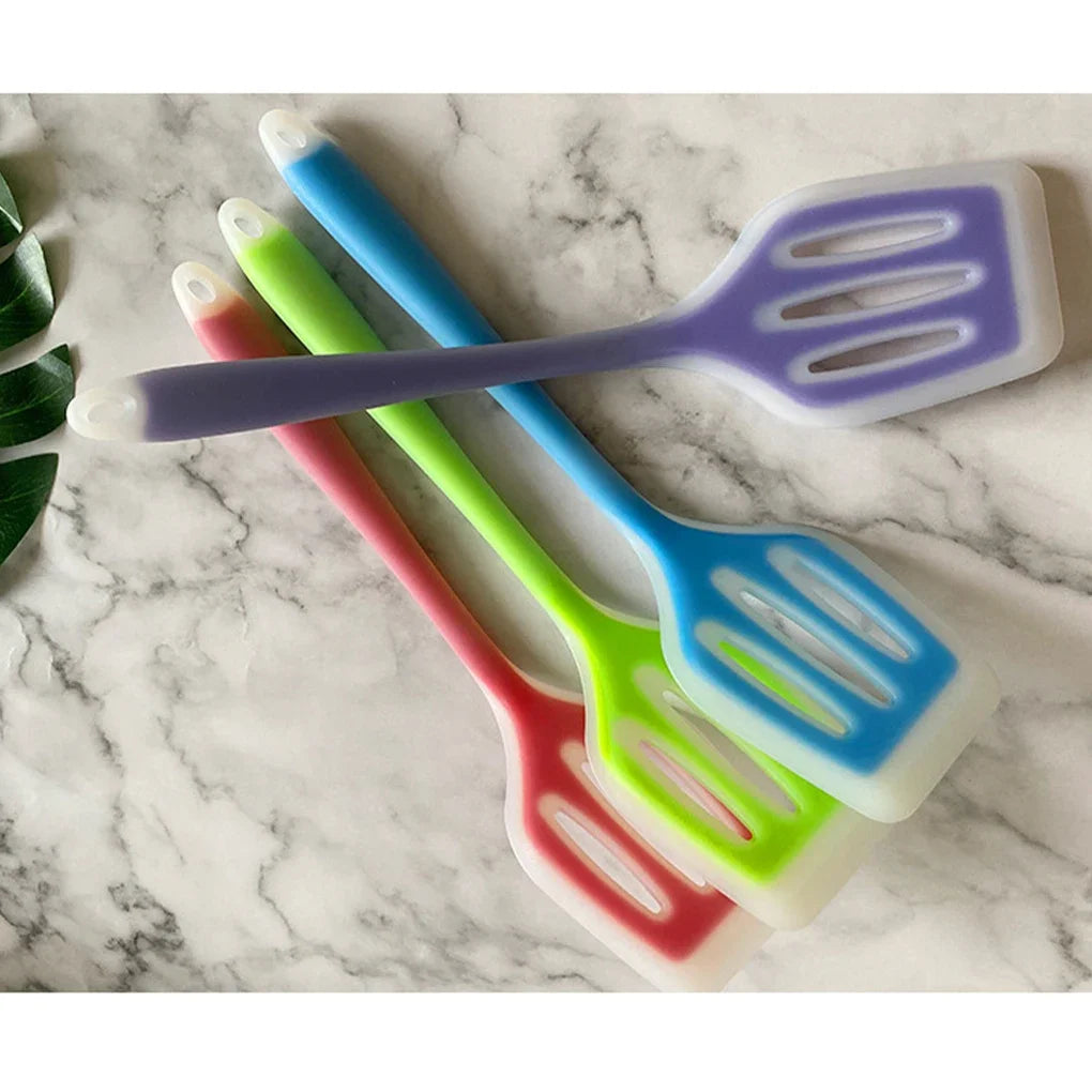 Color Silicone Kitchen Ware Non-stick Set Cooking Utensils Tools Egg Fish Frying Pan Scoop Fried Shovel Spatula Cooking Utensils
