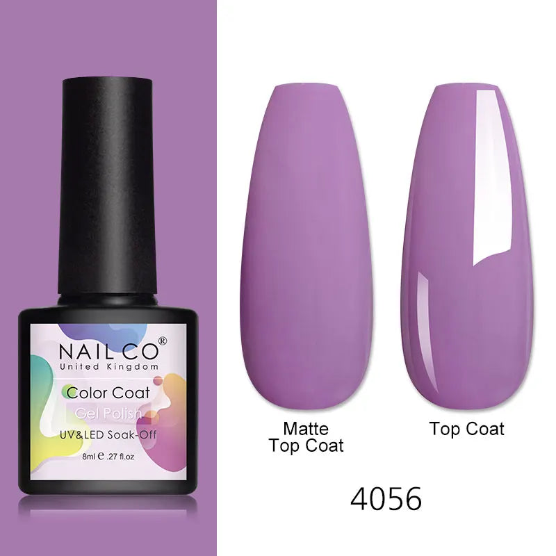 NAILCO 8ml Pink Red Colors Gel Nail Polish Nail Art Varnishes Gel Lacquer Coat LED Nails Manicure Design UV Gel Varnish Soak Off