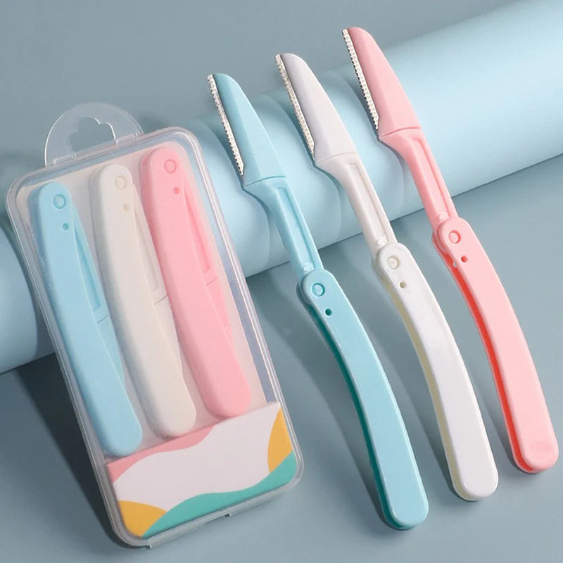 Face Razor Eyebrow Trimmer Ladies Eyebrow Knife Facial Shaver Blades Hair Remover For Women Professional Beauty Tools