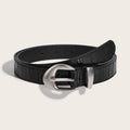 Vintage Classic Crocodile Pattern Belts Y2K Women Belt American Fashion Belt Simple Pin Buckle Red Black Skirts Jeans Waist Belt