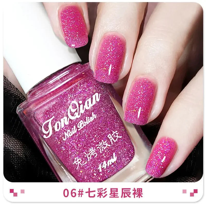 Nail Polish Female Lasting No Bake Can Not Peel Classic Show White Cherry Red Pearl White Transparent Nude Color