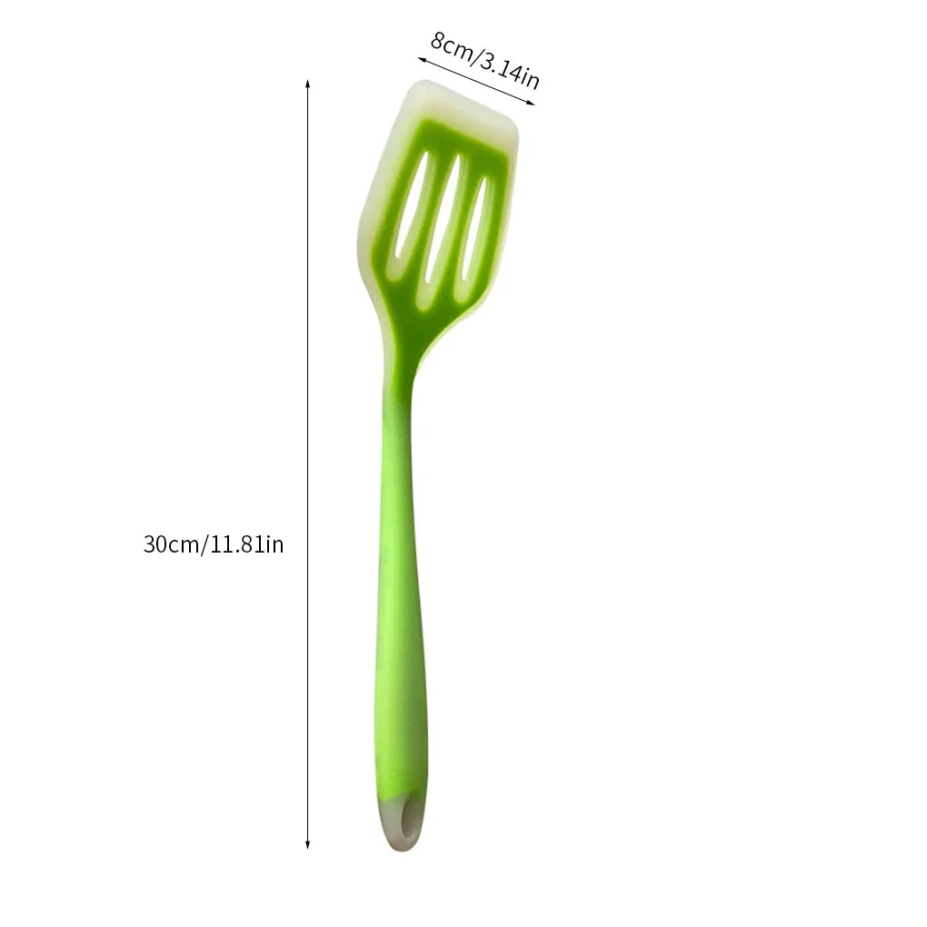Color Silicone Kitchen Ware Non-stick Set Cooking Utensils Tools Egg Fish Frying Pan Scoop Fried Shovel Spatula Cooking Utensils