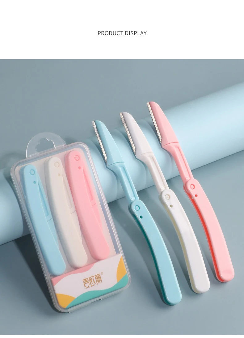 Face Razor Eyebrow Trimmer Ladies Eyebrow Knife Facial Shaver Blades Hair Remover For Women Professional Beauty Tools