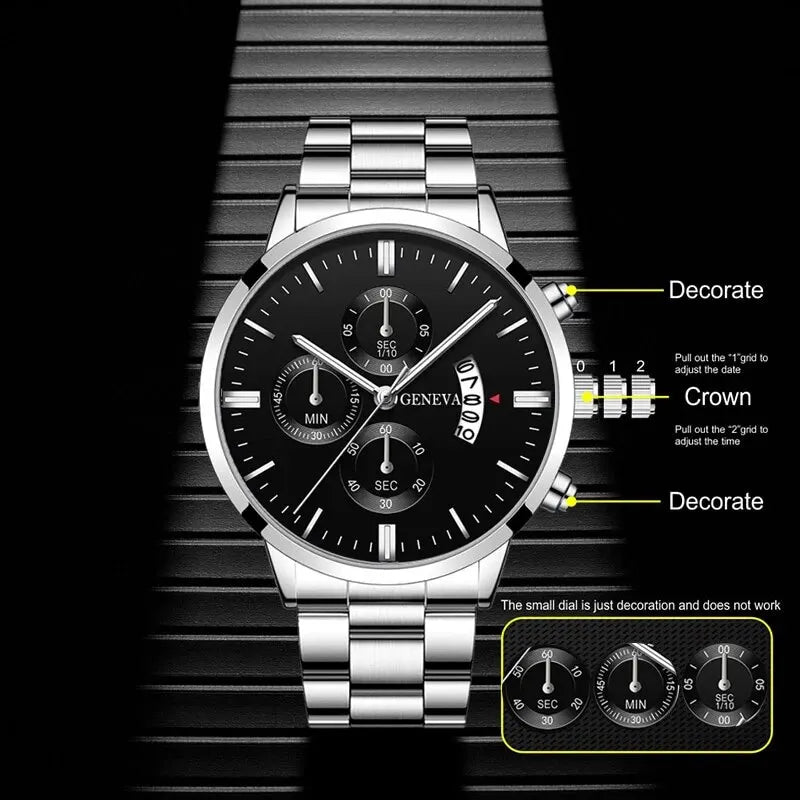 Fashion Men Watch Luxury Calendar Quartz Wrist Watch Business Watches Man Clock Male Bracelet Wristwatch