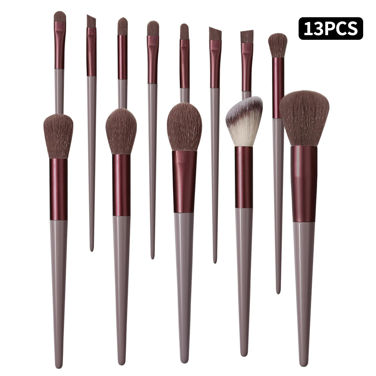 13PCS Professional Makeup Brush Set,for Foundation, Eyeshadow,Concealer&Blush,Complete Cosmetic Tool Kit for Beginners&Daily