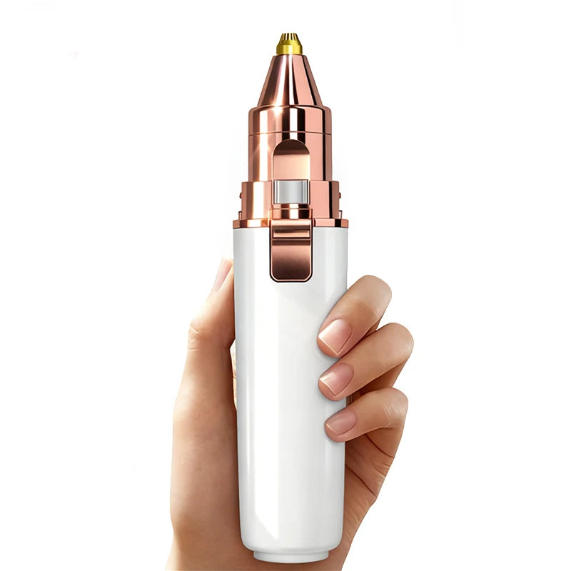Eyebrow Trimmer, Hair Removal Device, 2 IN 1 Hair Removal Instrument, Mini Razor Painless Hair Remover with Built-in LED Light