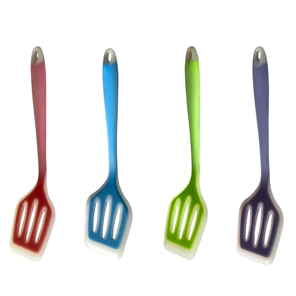 Color Silicone Kitchen Ware Non-stick Set Cooking Utensils Tools Egg Fish Frying Pan Scoop Fried Shovel Spatula Cooking Utensils